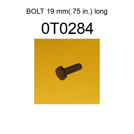 BOLT 19 mm(.75 in.) long 0T0284