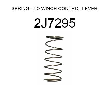 SPRING --TO WINCH CONTROL LEVER 2J7295