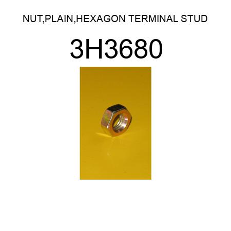 NUT,PLAIN,HEXAGON TERMINAL STUD 3H3680