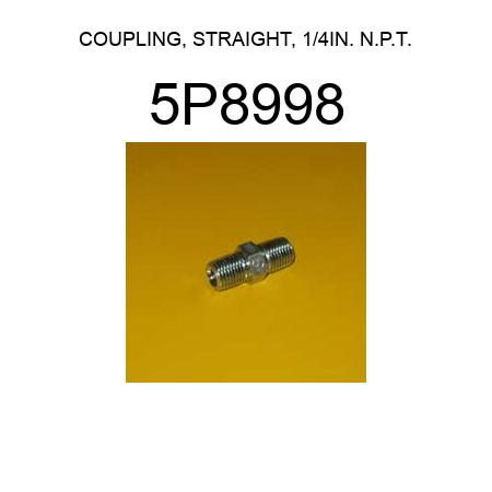 COUPLING, STRAIGHT, 1/4IN. N.P.T. 5P8998