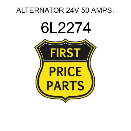 ALTERNATOR 24V 50 AMPS. 6L2274