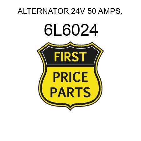 ALTERNATOR 24V 50 AMPS. 6L6024