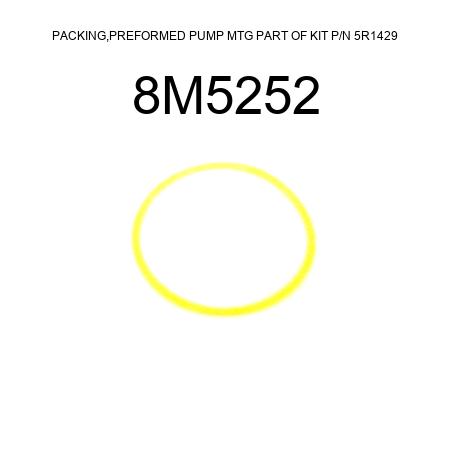 PACKING,PREFORMED PUMP MTG PART OF KIT P/N 5R1429 8M5252
