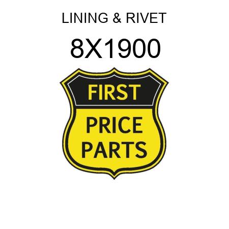 LINING & RIVET 8X1900