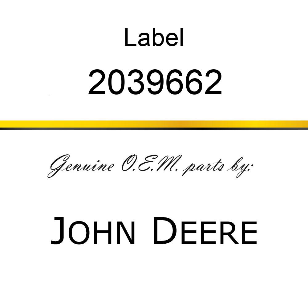 Label - NAME-PLATE 2039662