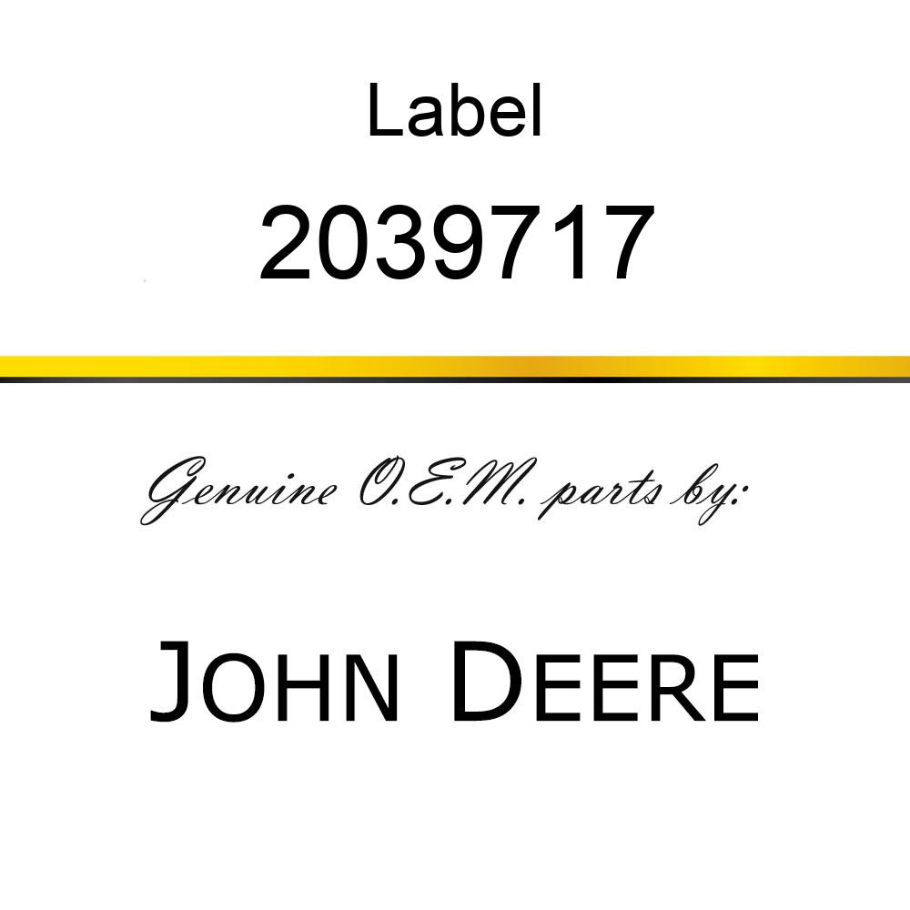 Label - NAME-PLATE 2039717