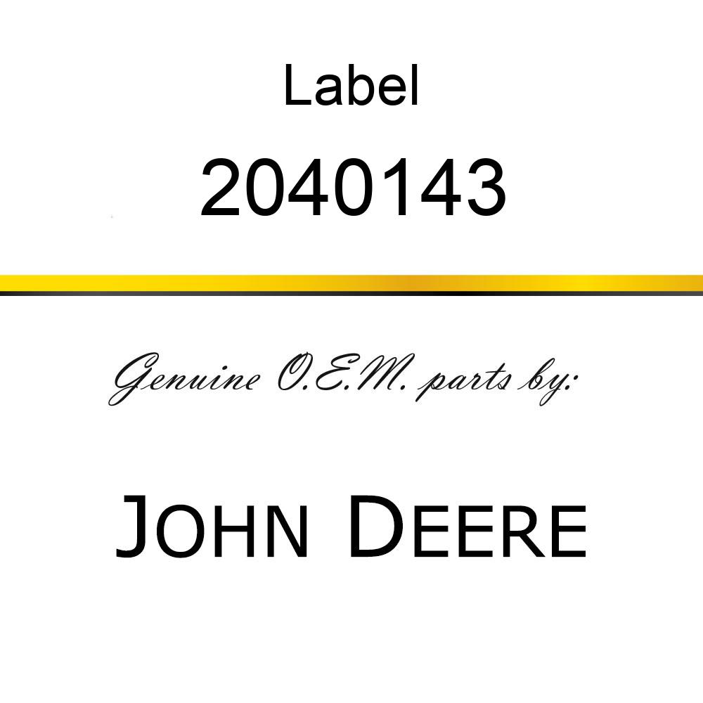 Label - NAME-PLATE 2040143