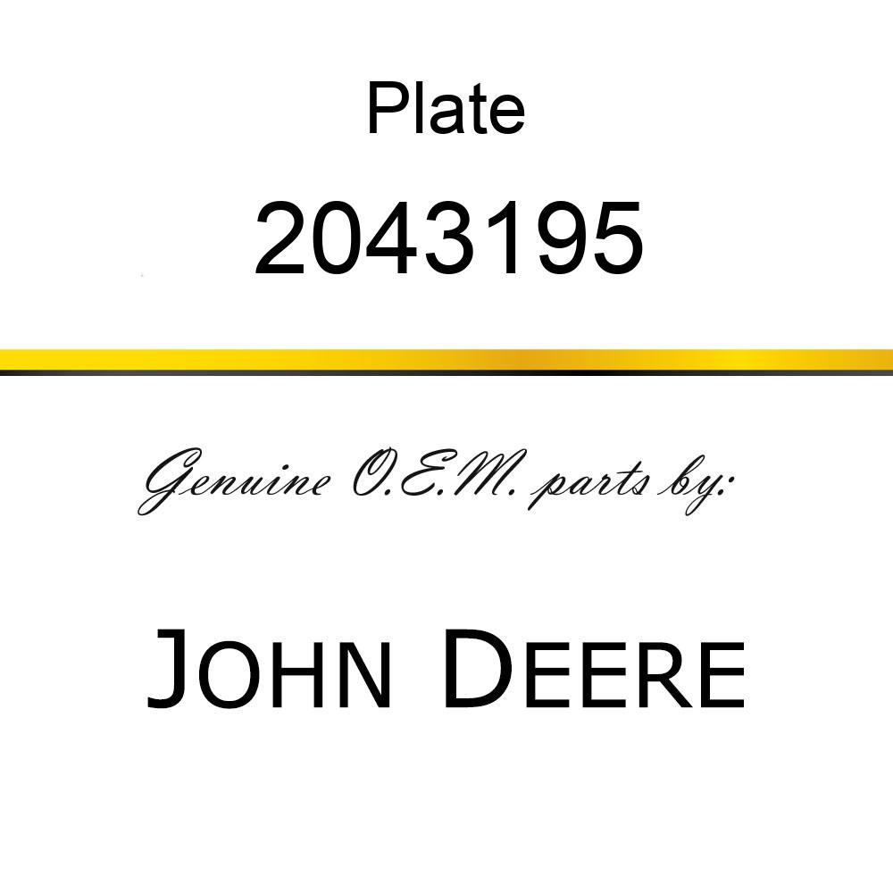 Plate - NAME PLATE 2043195