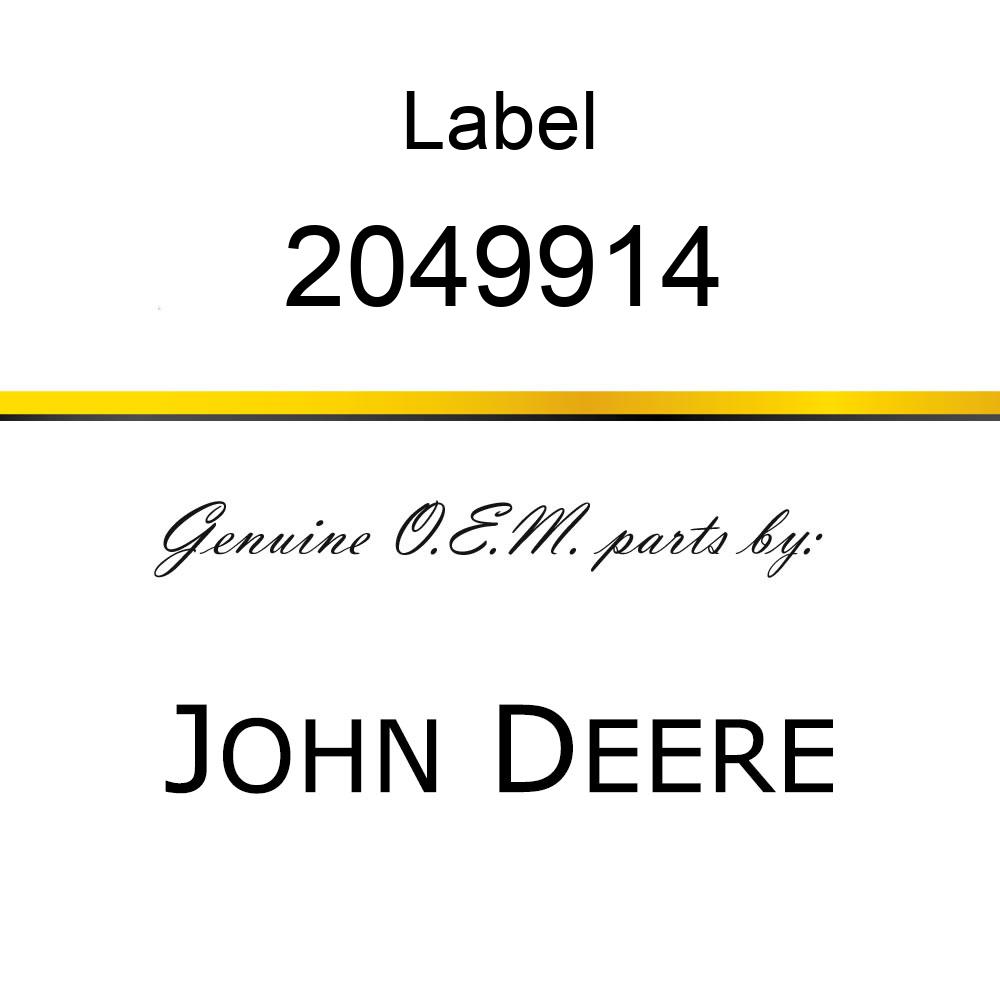 Label - NAMEPLATE 2049914