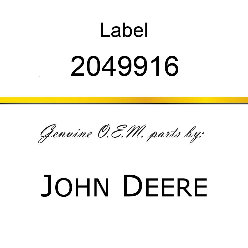 Label - NAMEPLATE 2049916