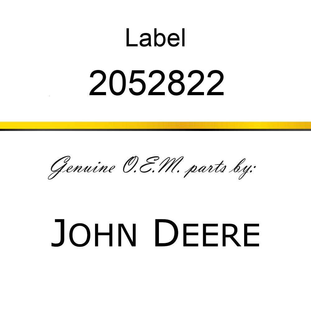 Label - NAME-PLATE 2052822