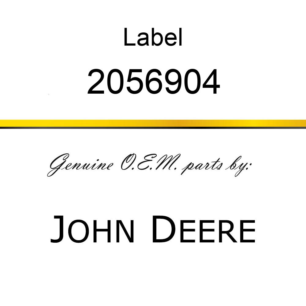 Label - NAME-PLATE 2056904