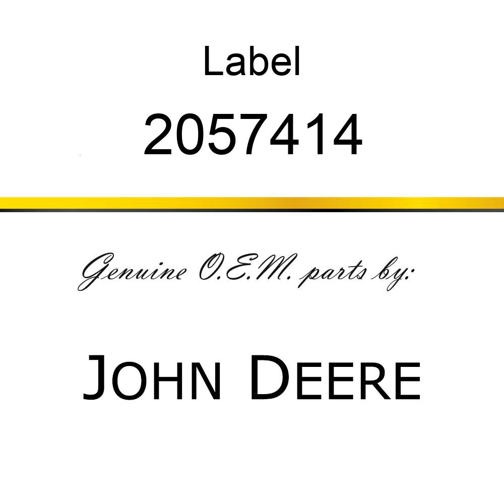 Label - LABEL (NAME PLATE) 2057414