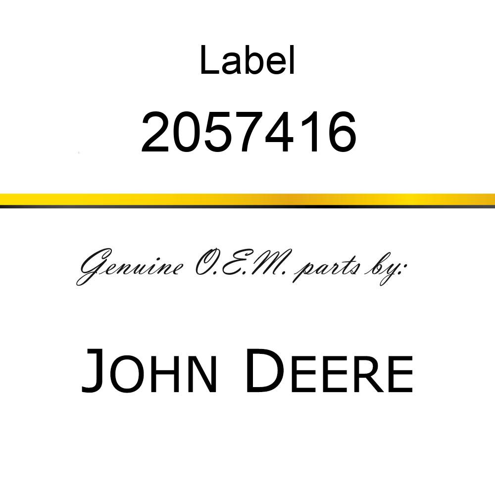 Label - LABEL (NAME PLATE) 2057416
