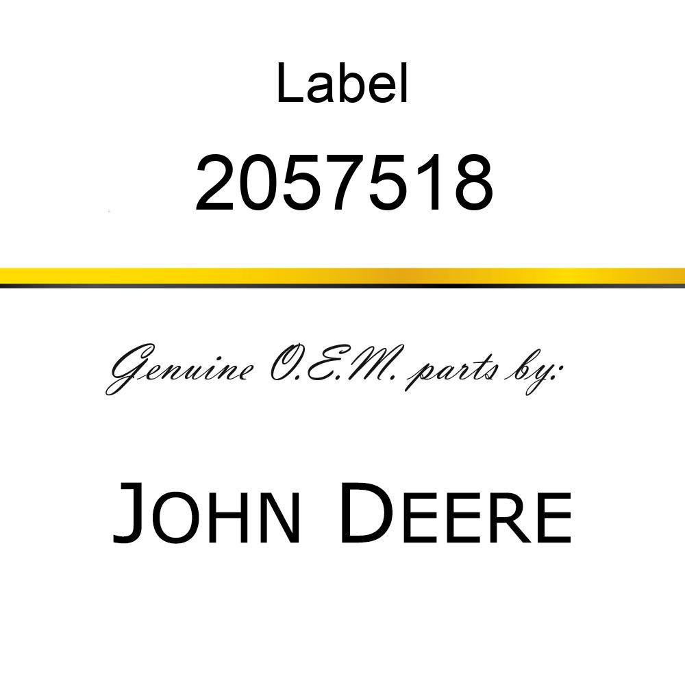 Label - LIFT CHART (NAME PLATE) 2057518