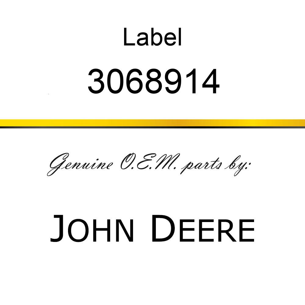 Label - NAME-PLATE 3068914