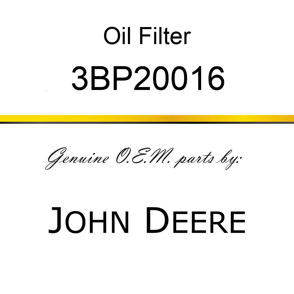 Oil Filter - OIL FILTER ASSEMBLY 3BP20016