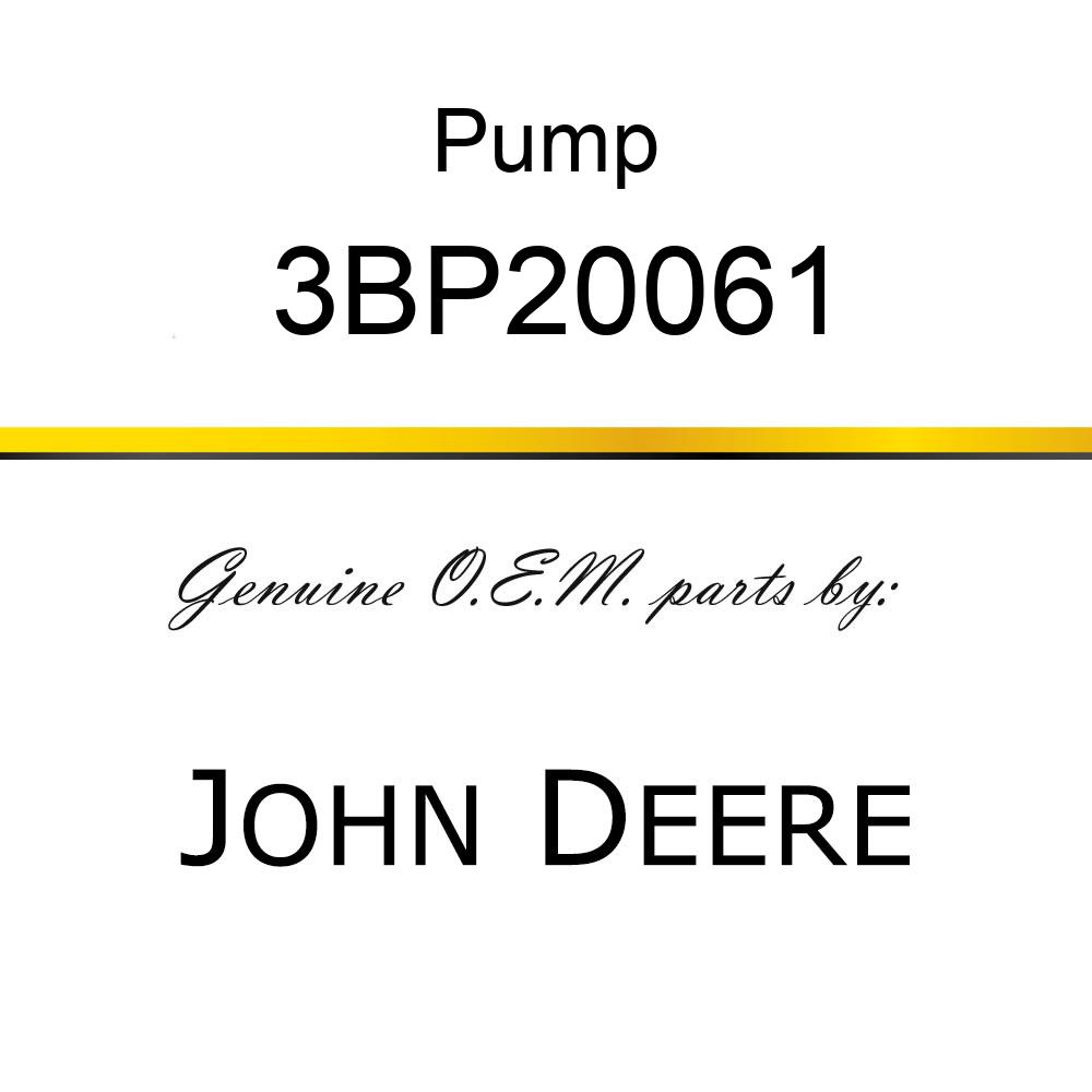 Pump - INJECTION PUMP ASSEMBLY 3BP20061