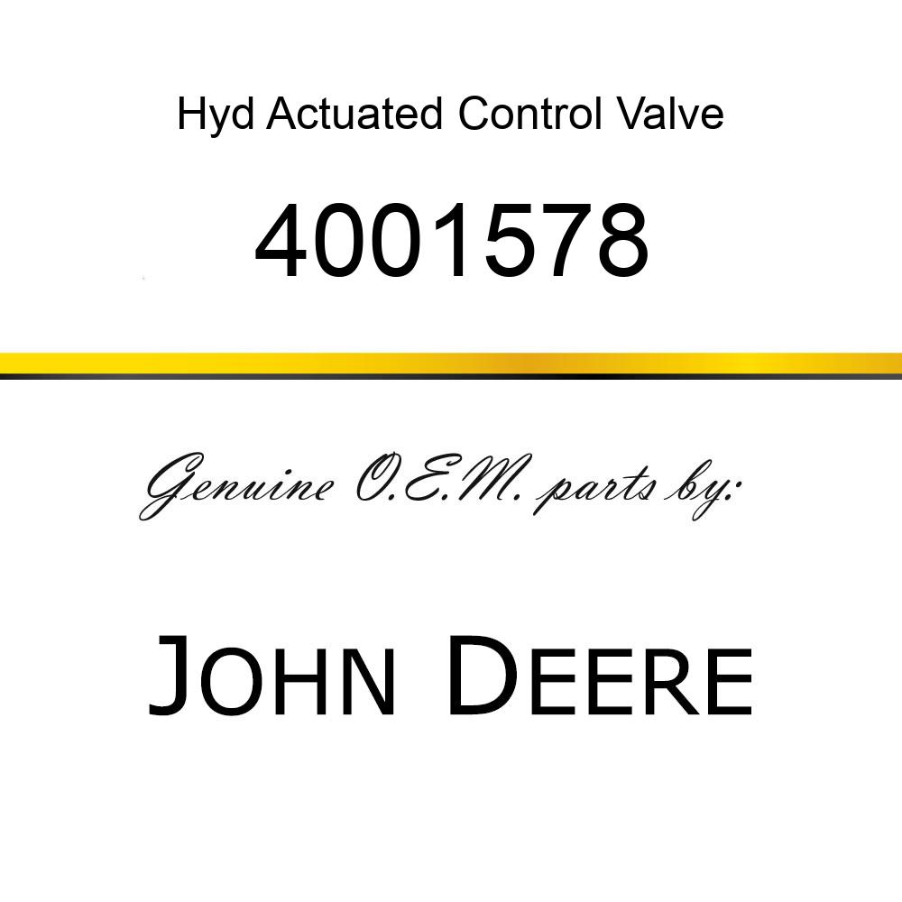 Hyd Actuated Control Valve - VALVE, MAIN REG 4001578