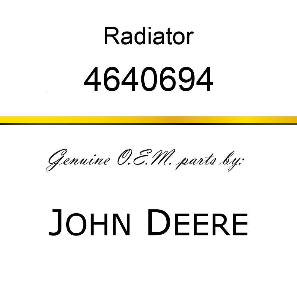 Radiator - RADIATOR 4640694