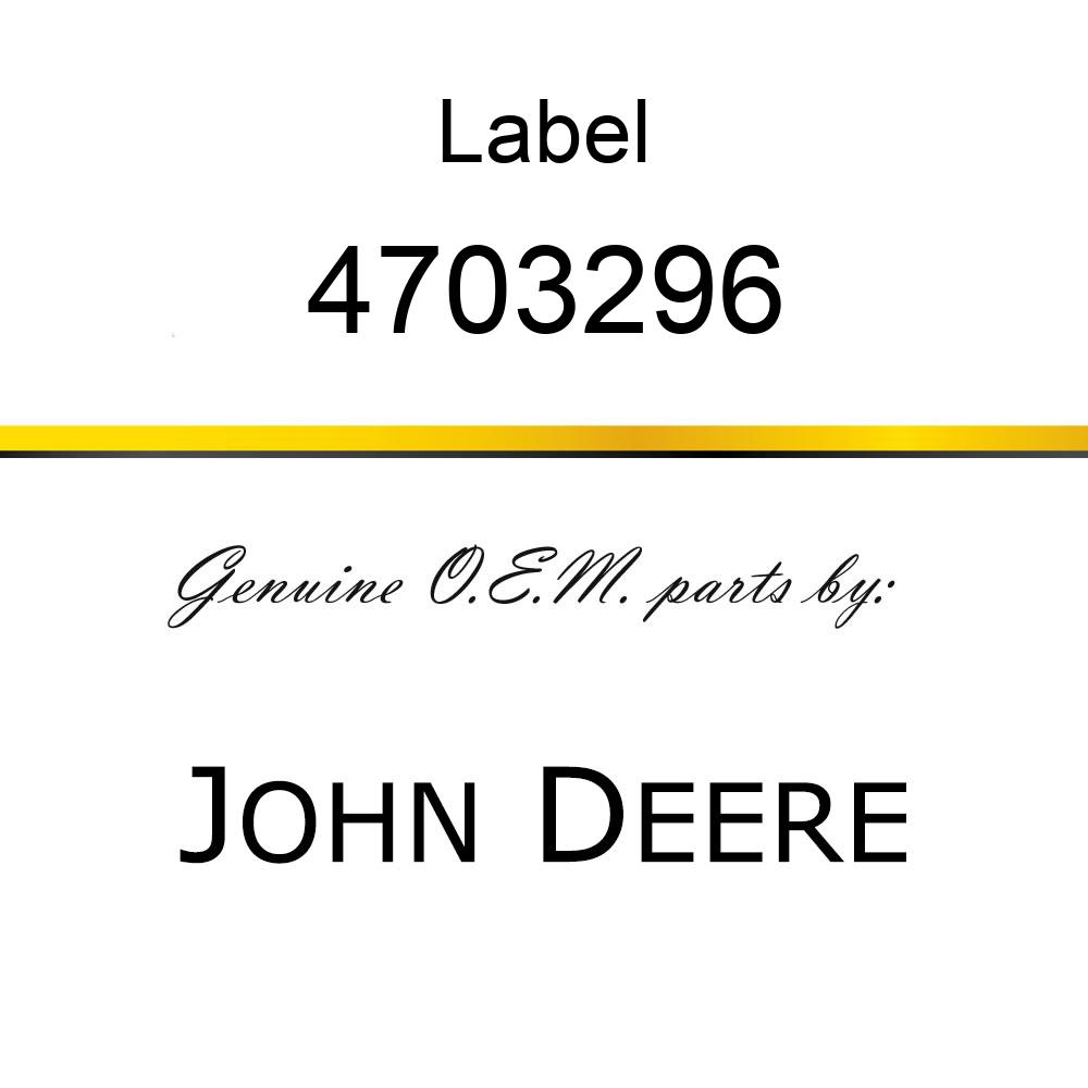 Label - LABEL, PA ANGLE BLADE 4703296