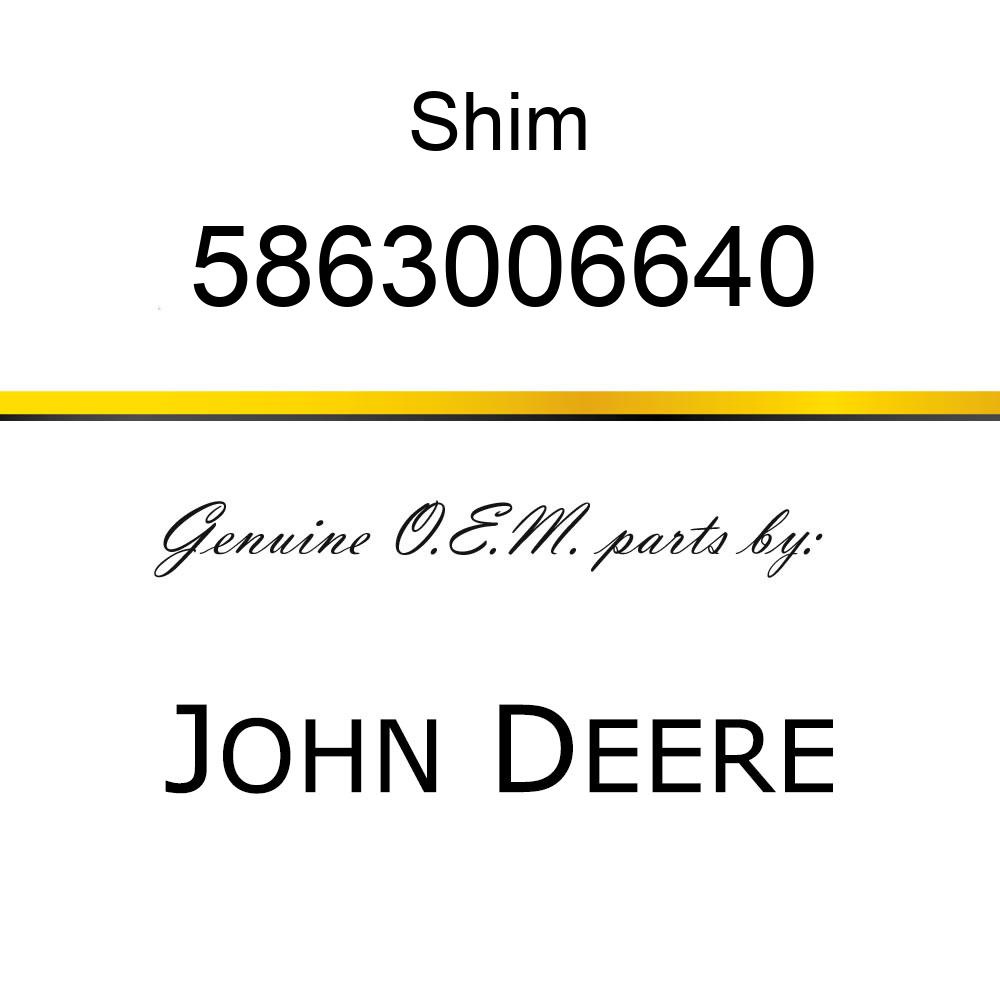 Shim - SHIM,  INJ PUMP 5863006640