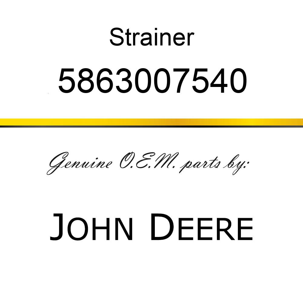Strainer - STRAINER,  OIL, OIL PUMP 5863007540