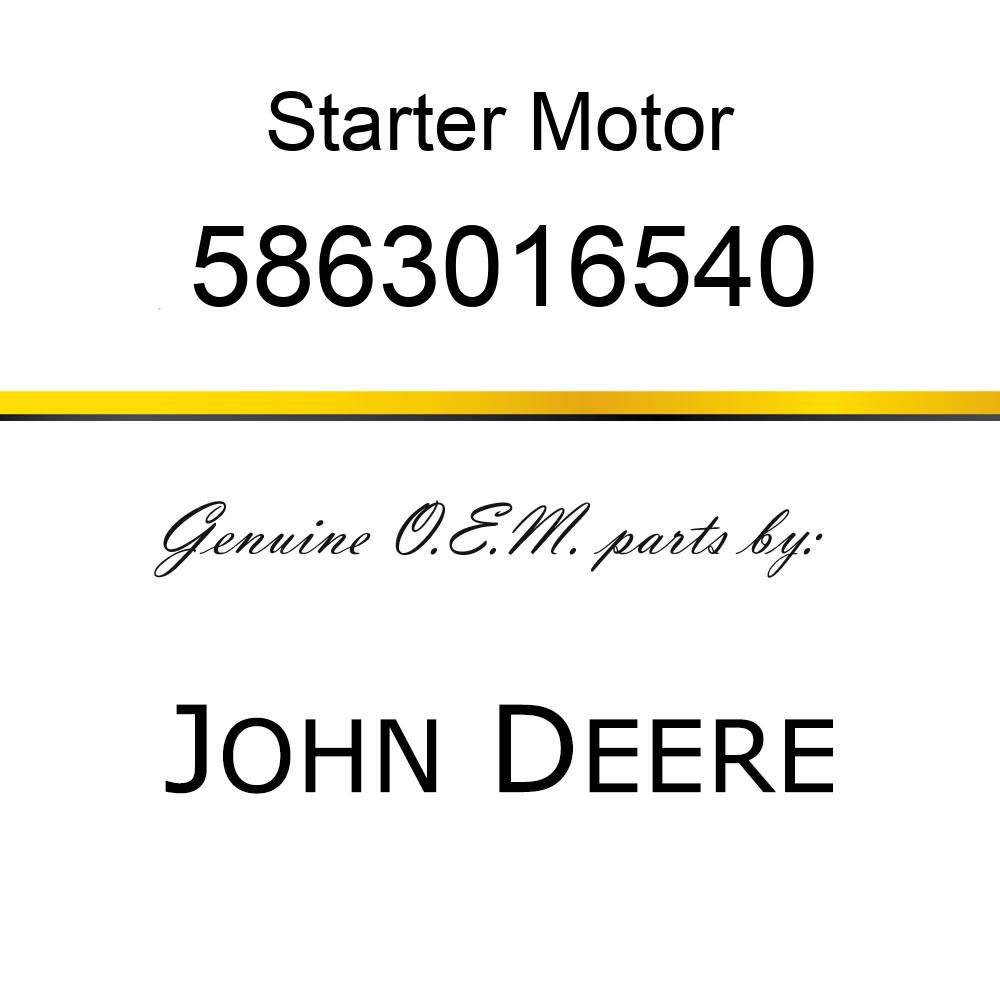 Starter Motor - STARTER ASM 5863016540