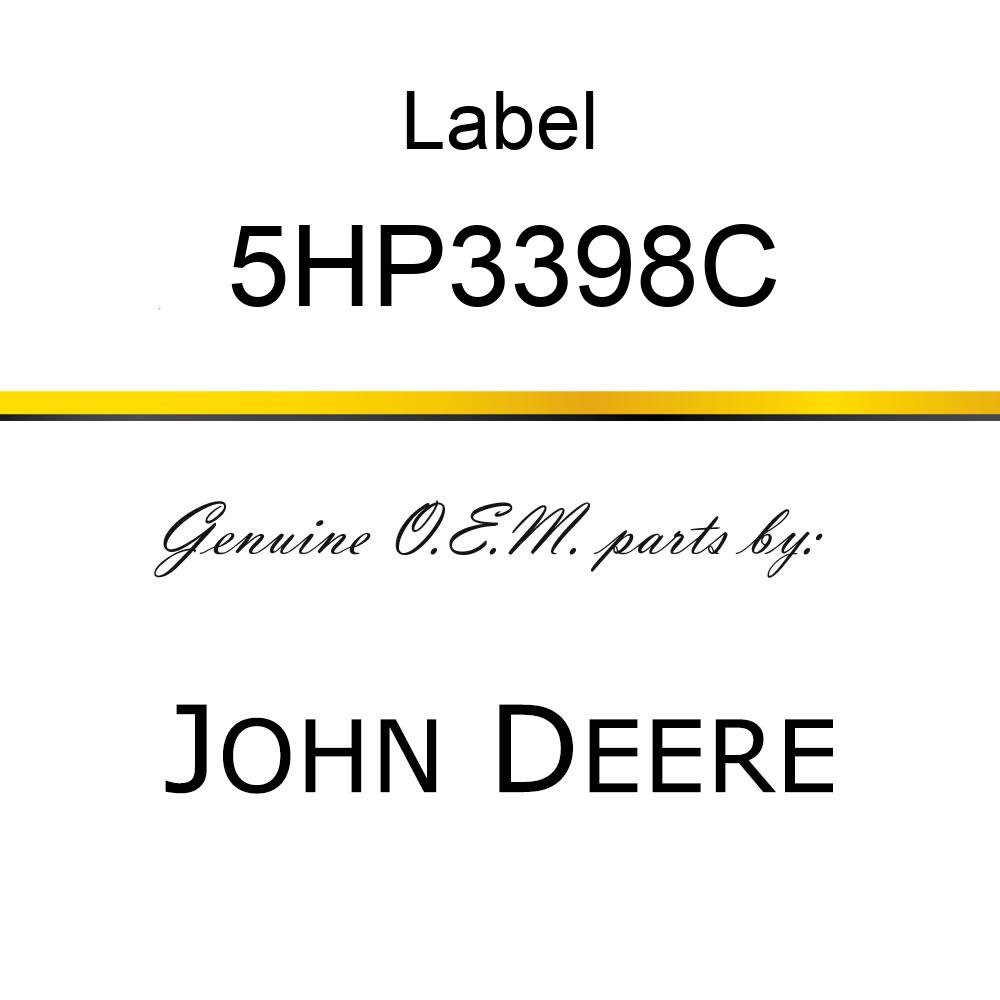 Label - DECAL, DANGER, SHUT ENGINE OFF 5HP3398C