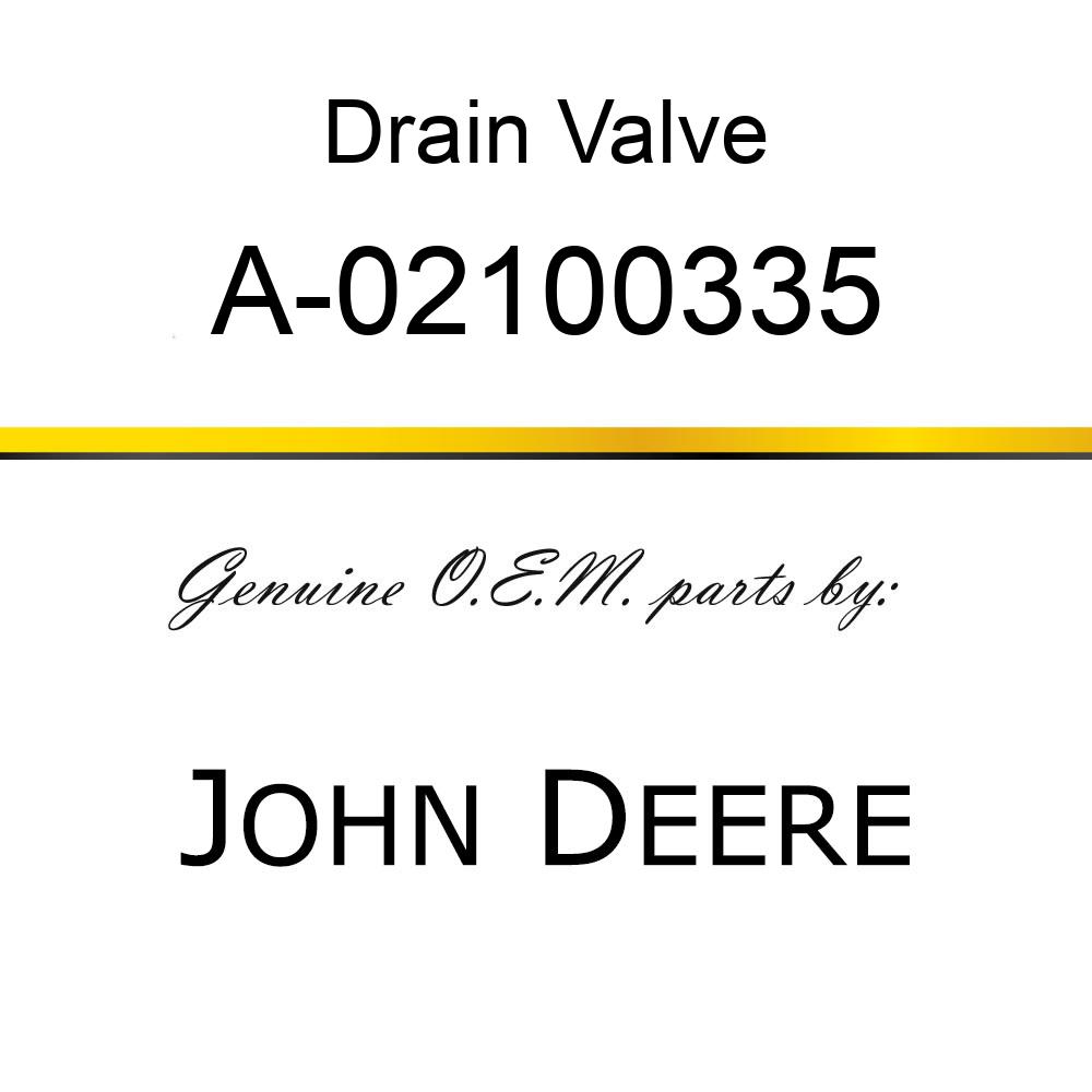 Drain Valve - RADIATOR DRAIN TAP A-02100335
