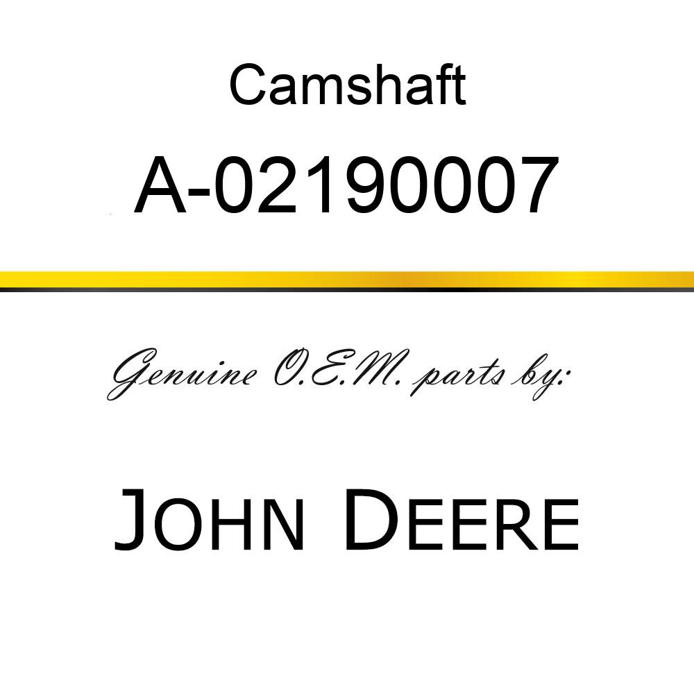 Camshaft - CAMSHAFT GEAR TIMING A-02190007