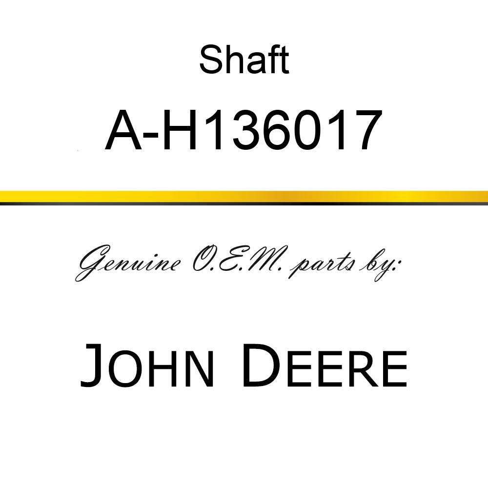 Shaft - SHAFT-DIFFERENTIAL A-H136017