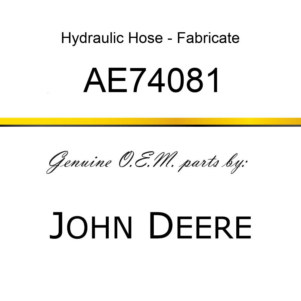 Hydraulic Hose - HYD. HOSE-FAB, RESERVOIR/MAIN MAN. AE74081