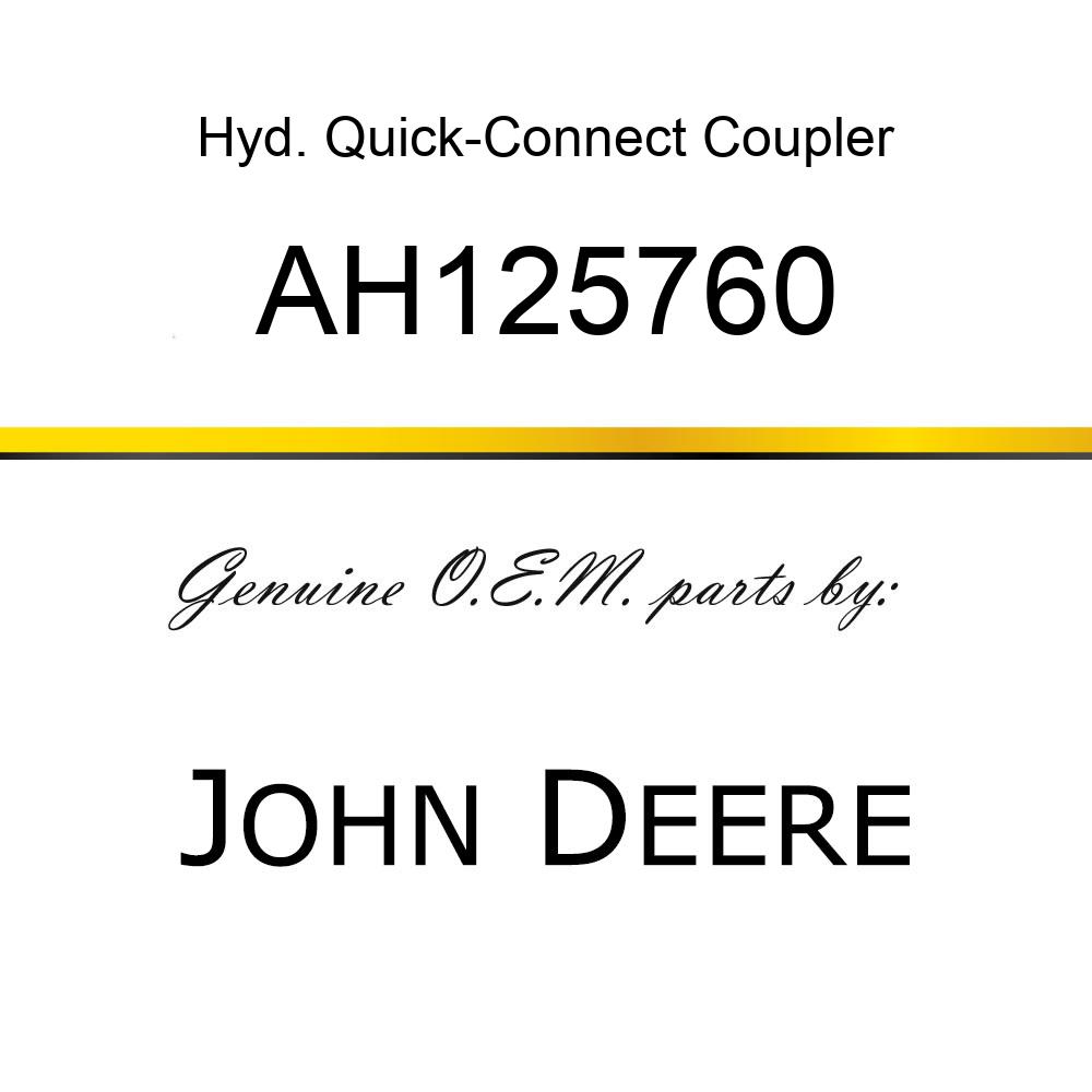 Hyd. Quick-Connect Coupler - RECEPTACLE - DIAGNOSTIC AH125760