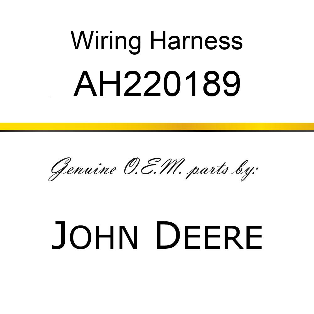 Wiring Harness - WIRING HARNESS,SEPARATOR SPEED EXT AH220189