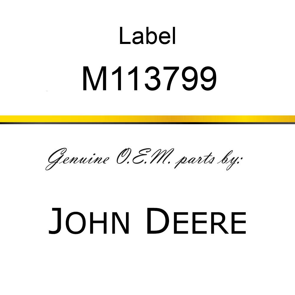Label - LABEL, CAUTION (RECOIL) (ENG/SP) M113799