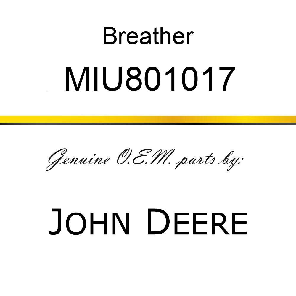 Breather - DIAPHRAGM,BREATHER MIU801017