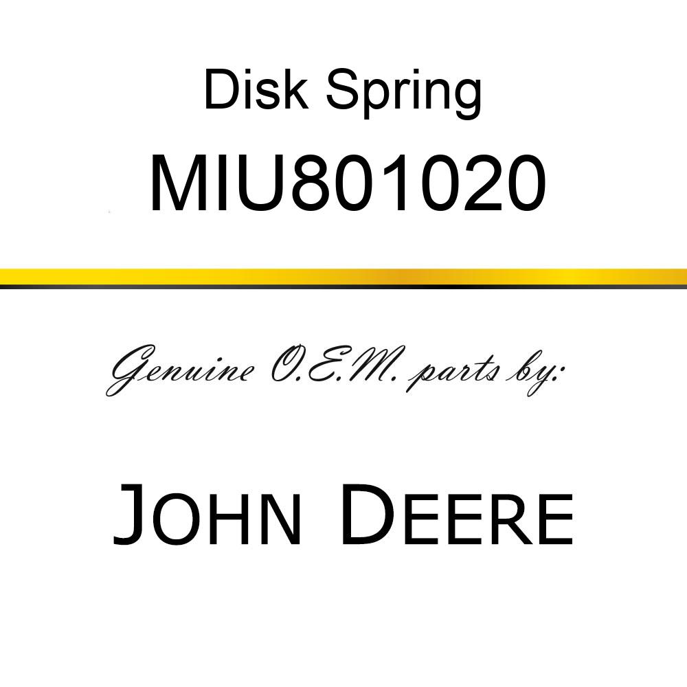 Disk Spring - SPRING, DIAPHRAGM MIU801020