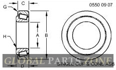 Tapered Roller Bearing - BEARING,ROLLER AT130941