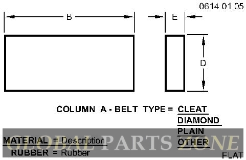 Flat Belt - FLAT BELT, BELT, LOWER FEEDER AN374044