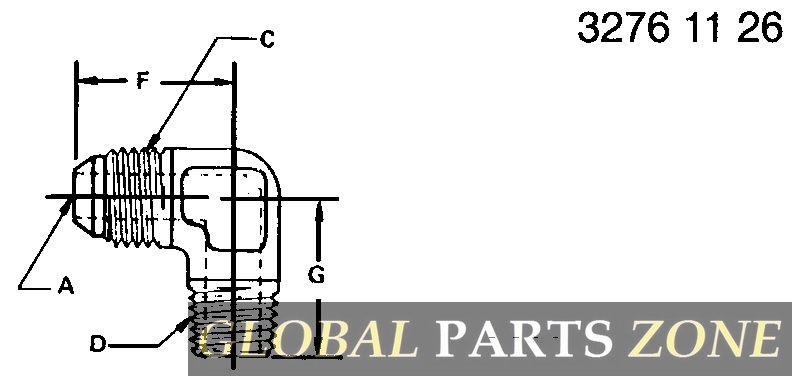 Elbow Fitting - ELBOW, TURBO OIL SUPPLY RE43094