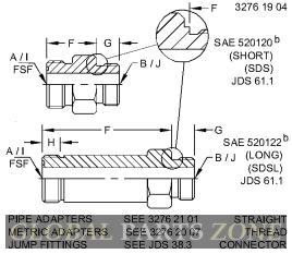 Elbow Fitting - STUD STRAIGHT, ORFS W/METRIC HEX 38H3317