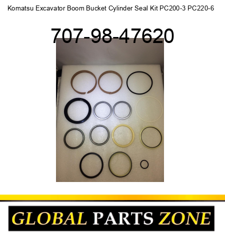 Komatsu Excavator Boom Bucket Cylinder Seal Kit PC200-3 PC220-6 + 707-98-47620