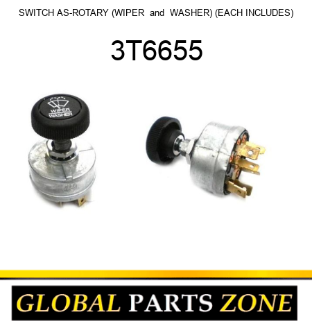 SWITCH AS-ROTARY (WIPER & WASHER) (EACH INCLUDES) 3T6655