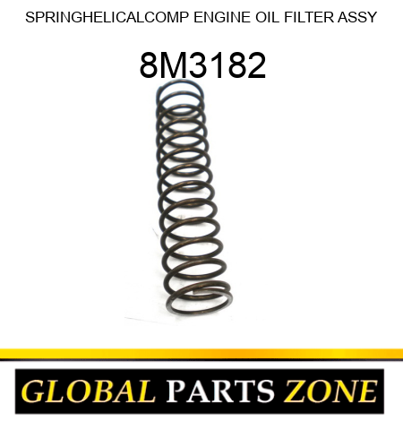 SPRING,HELICAL,COMP ENGINE OIL FILTER ASSY 8M3182