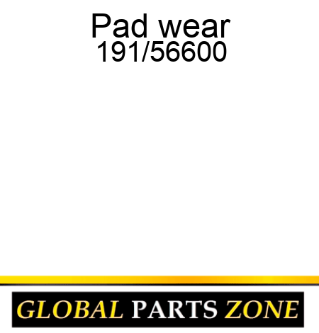 Pad, wear 191/56600