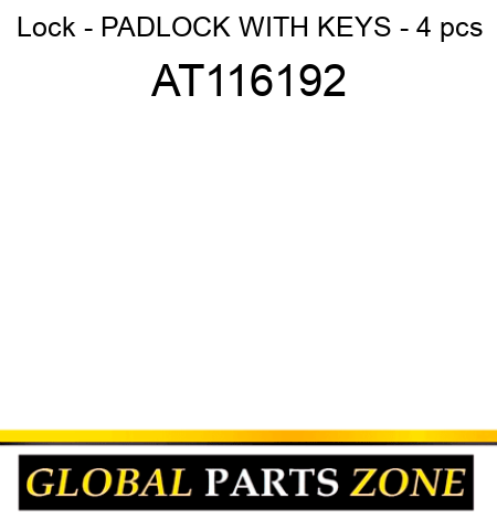 Lock - PADLOCK WITH KEYS - 4 pcs AT116192