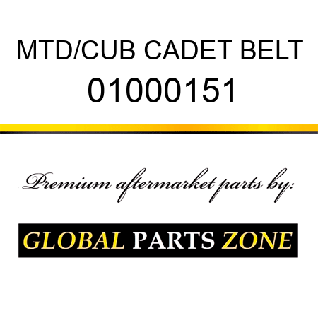 MTD/CUB CADET BELT 01000151