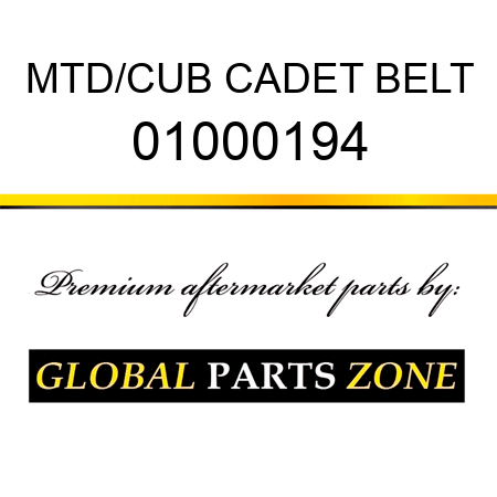 MTD/CUB CADET BELT 01000194