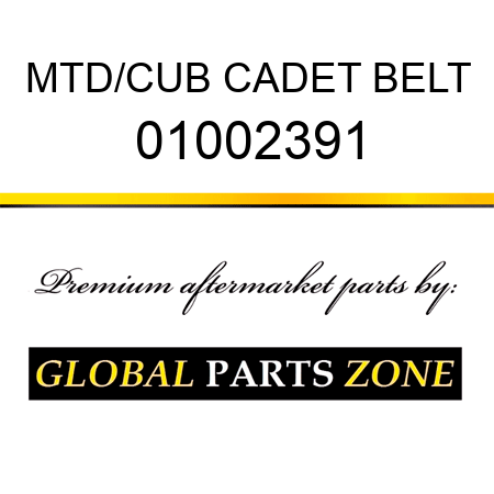 MTD/CUB CADET BELT 01002391